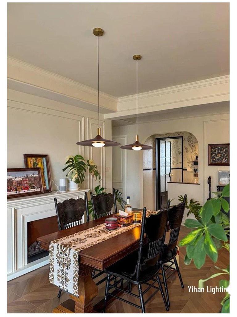 Walnut Pendant Light for Japanese Restaurant, Retro Hotel, Bar, Minimalist Cafe, and Bedroom