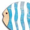 4 Pcs Wooden Fish Wall Decor Rustic Beach Nautical Wood Art Coastal Themed Wall Hanging Sign for Home Lake House Bathroom Decor