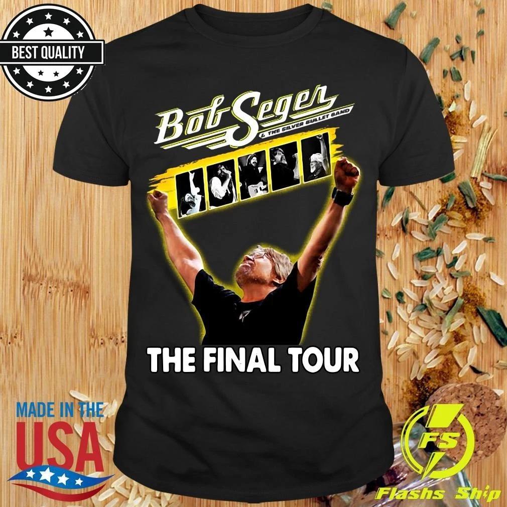 Men s and Women s T-shirts Bob Seger Band The Final Tour Cotton Black All Size XL