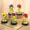 Rose Galaxie Cadeau pour petite amie Fleur éternelle dans une boîte transparente Cadeaux de Fête des Mères Fleur de Rose Ornement de bureau rosas eternas
