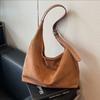 IELGY Ladies Tote Bag Suede Bucket Bag Large Capacity One Shoulder Armpit Retro Commuter