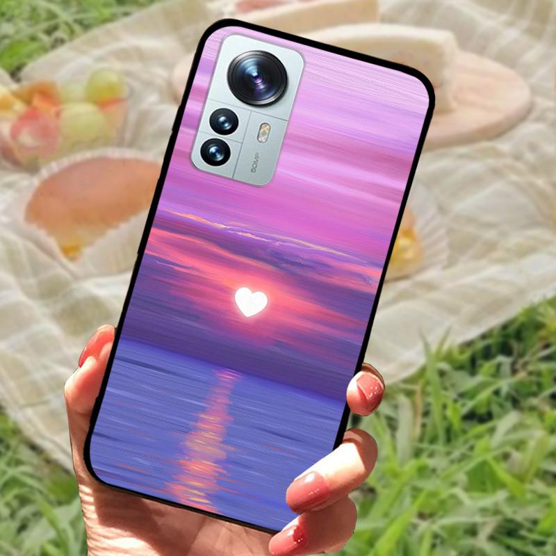For Xiaomi Mi 12 Case 12X 12S Soft Silicone Cartoon Painted Phone Cover For Xiaomi 12 Pro Case 12S PRO Shockproof Coques Bumper