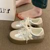 Silver lace German training shoes platform inner height increase women's shoes spring and autumn new casual board shoes Forrest Gump shoes