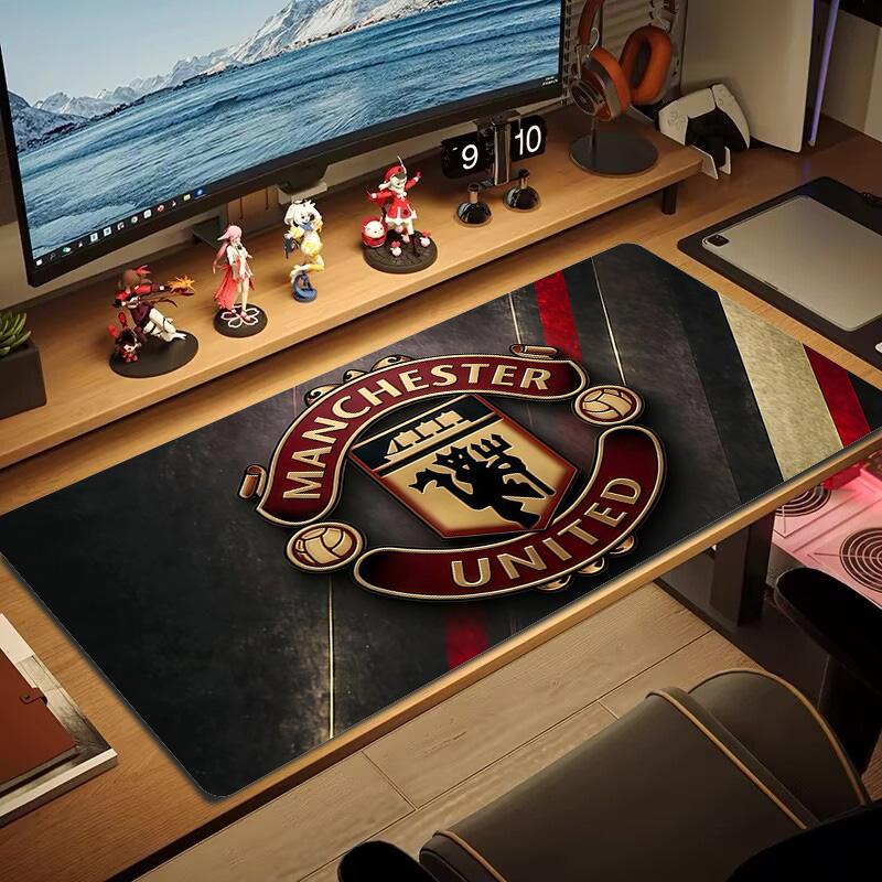 Man Utd2 Print Cushion Non-slip Laptop Tablet Big Mousepad XXL Mat Mini PC Playmat With Lock Edge