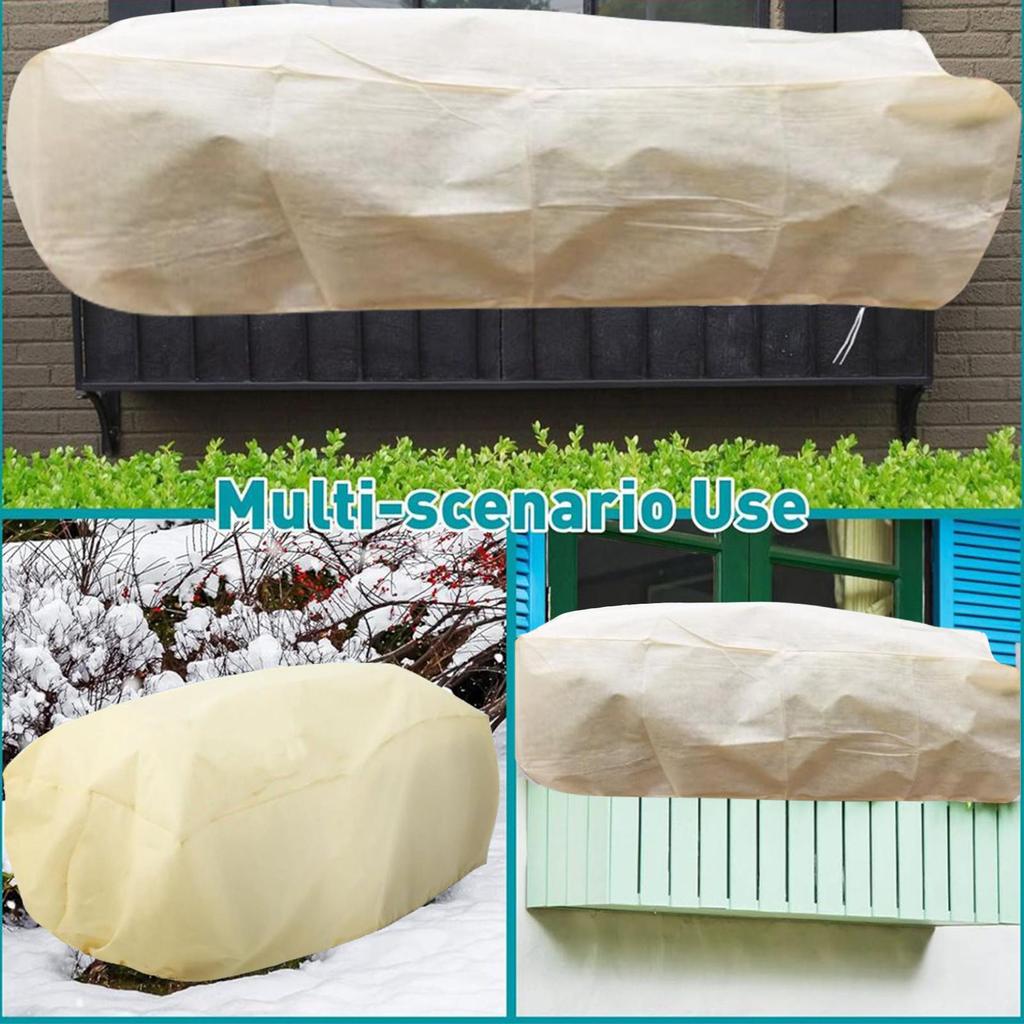 Garden Bed Cover 2 Pieces Rectangular Flower Protection With Drawstring Outdoor Plant Freeze Protection For Outdoor Garden