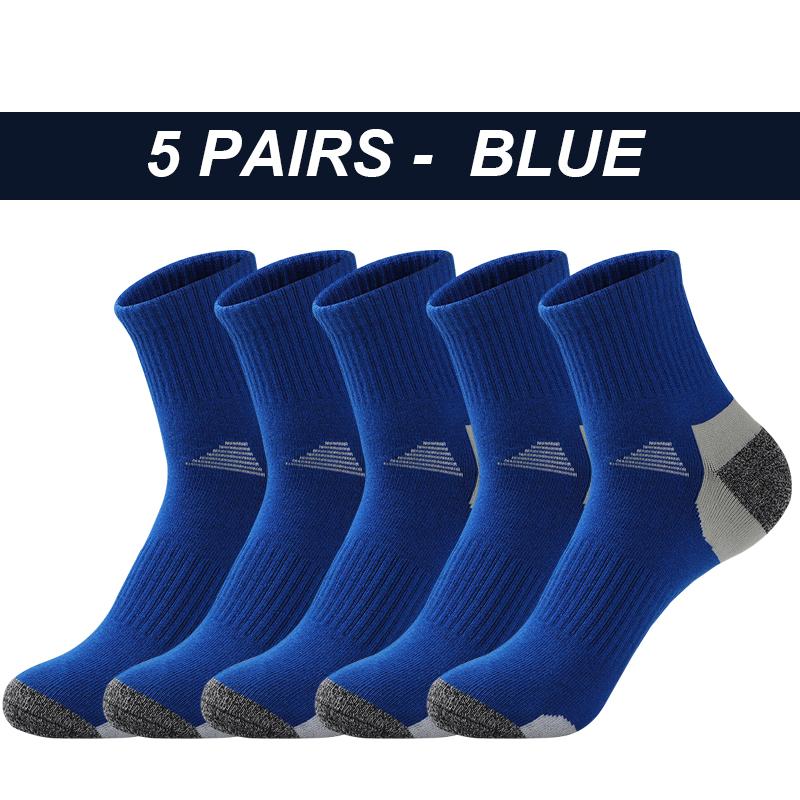 Men Sports Socks Breathable Non-slip Comfortable Man High Quality Basketball Running New Male Long Sock 5 Pairs