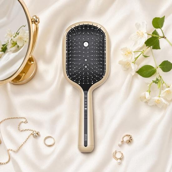 Electric Spray Air Cushion Brush, Cordless Vibration Head Massager Brush, Anti-Static Frizz Control Hair Oil Misting Detangler Brush for Dry Damaged