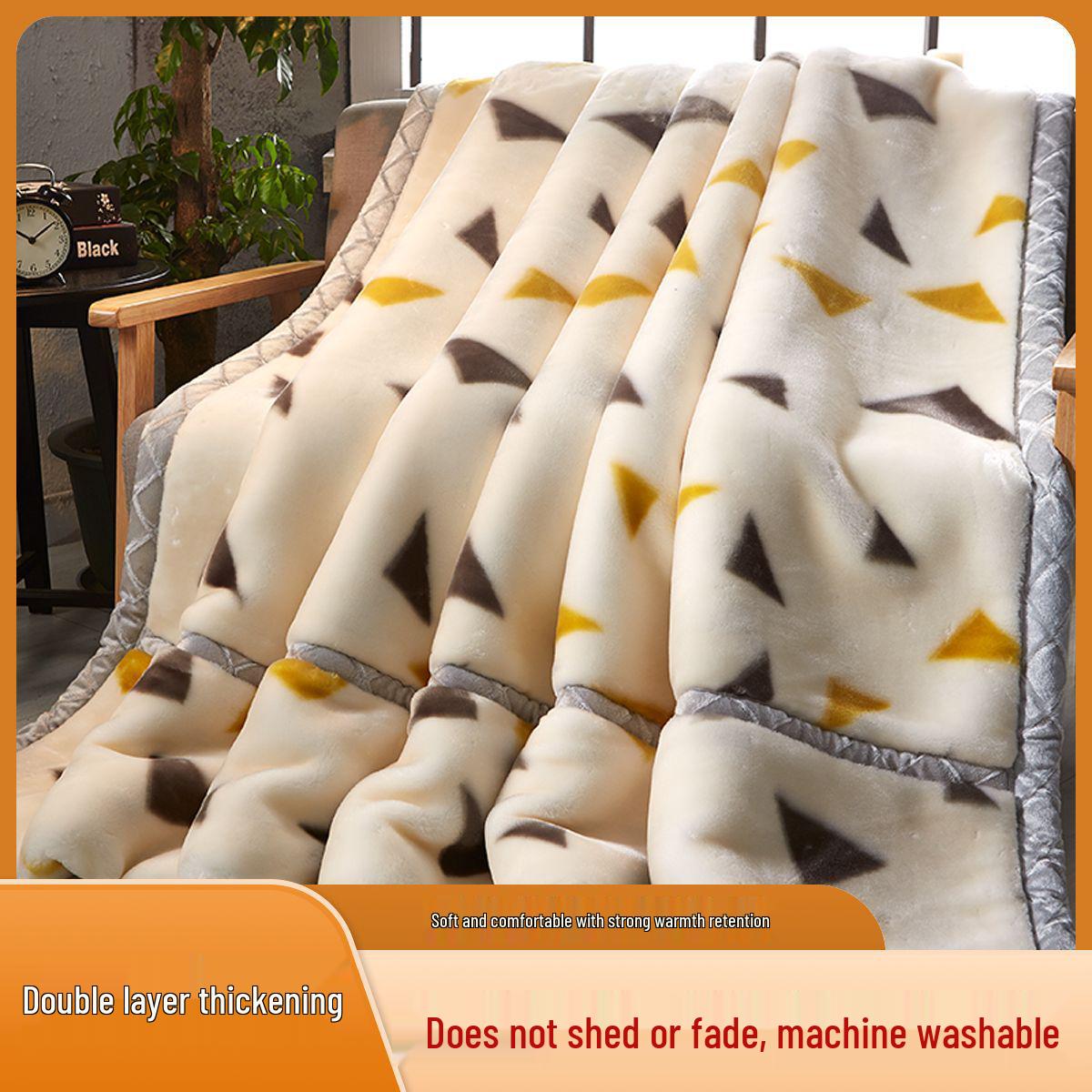 

Двухслойное зимнее одеяло Рашель – Толстое, теплое и идеально подходит для свадеб или дневного сна 180*220cm ~6 Jin