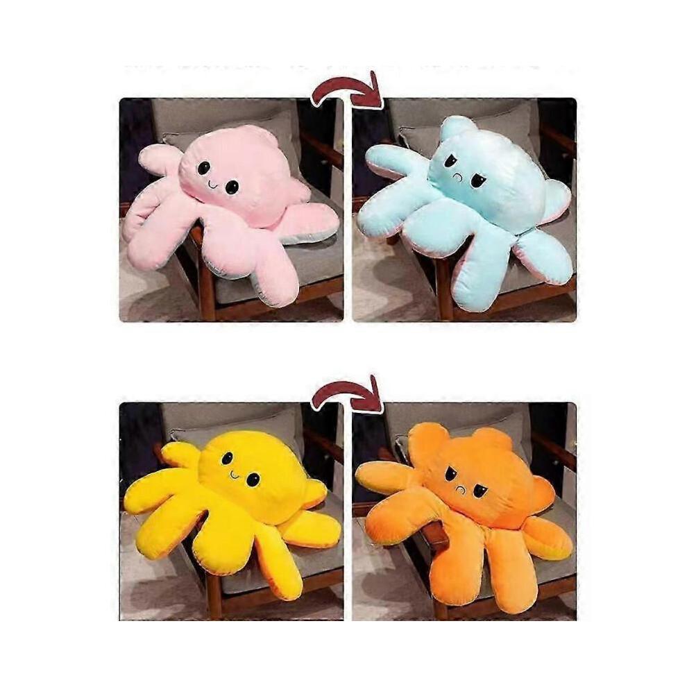 (130cm,Blue)NEW Reversible Octopus Stuffed Animal, Large Plush Octopus Cushion Pillow Toys
