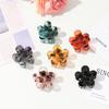 Gradient Leopard Print Five-Petal Flower Hair Claw Clip