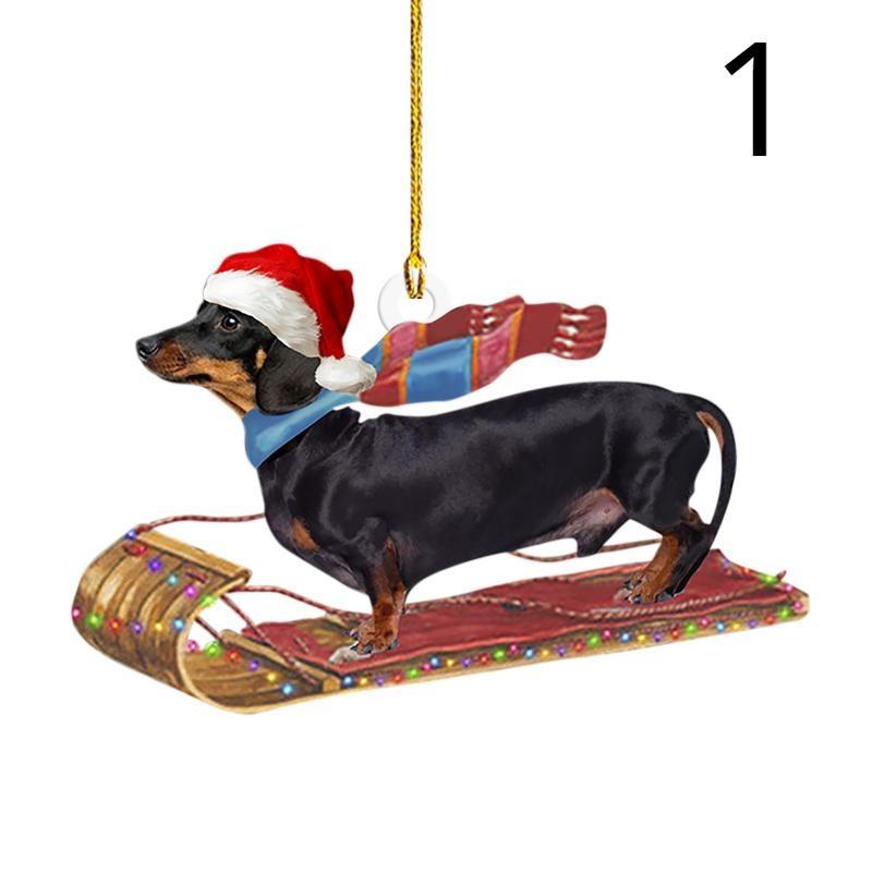 2023 Christmas Ornament New Year Festive Party Supplies Room Xmas Tree Pendant Cute Kitty Dog Cat Animal Decoration Xmas Gift