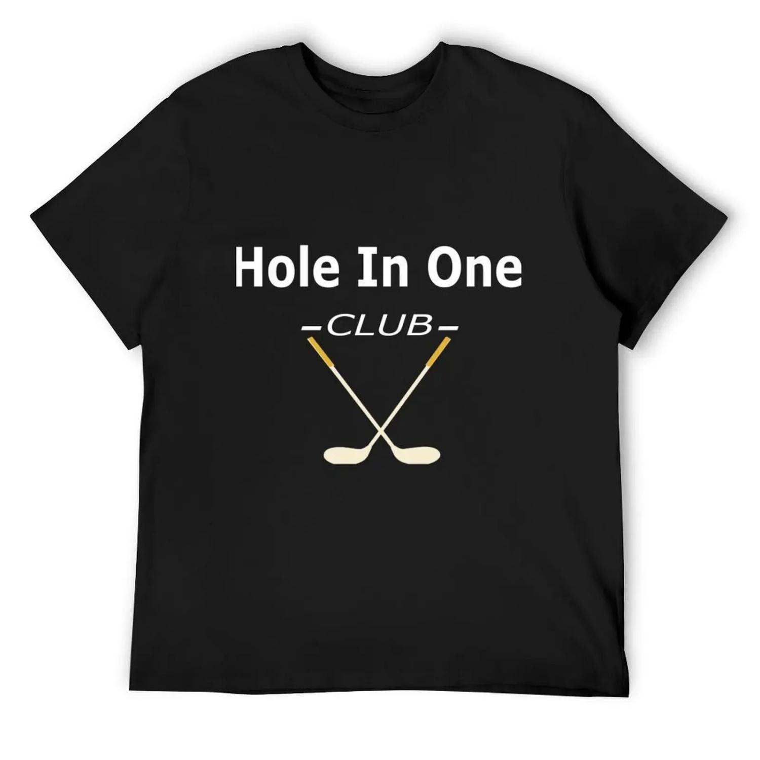 

Hole In One Club Golf Gift For Golfers Golf Day T-Shirt tops blue archive blanks quick drying clothing for men XXXXXL різнокольоровий