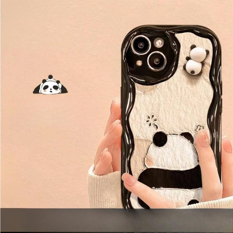 Použitelné pro pouzdro na mobilní telefon Apple 14promax IPhone 13 Roztomilá bambusová panda 12mini Silikonový měkký obal Odolný proti pádu