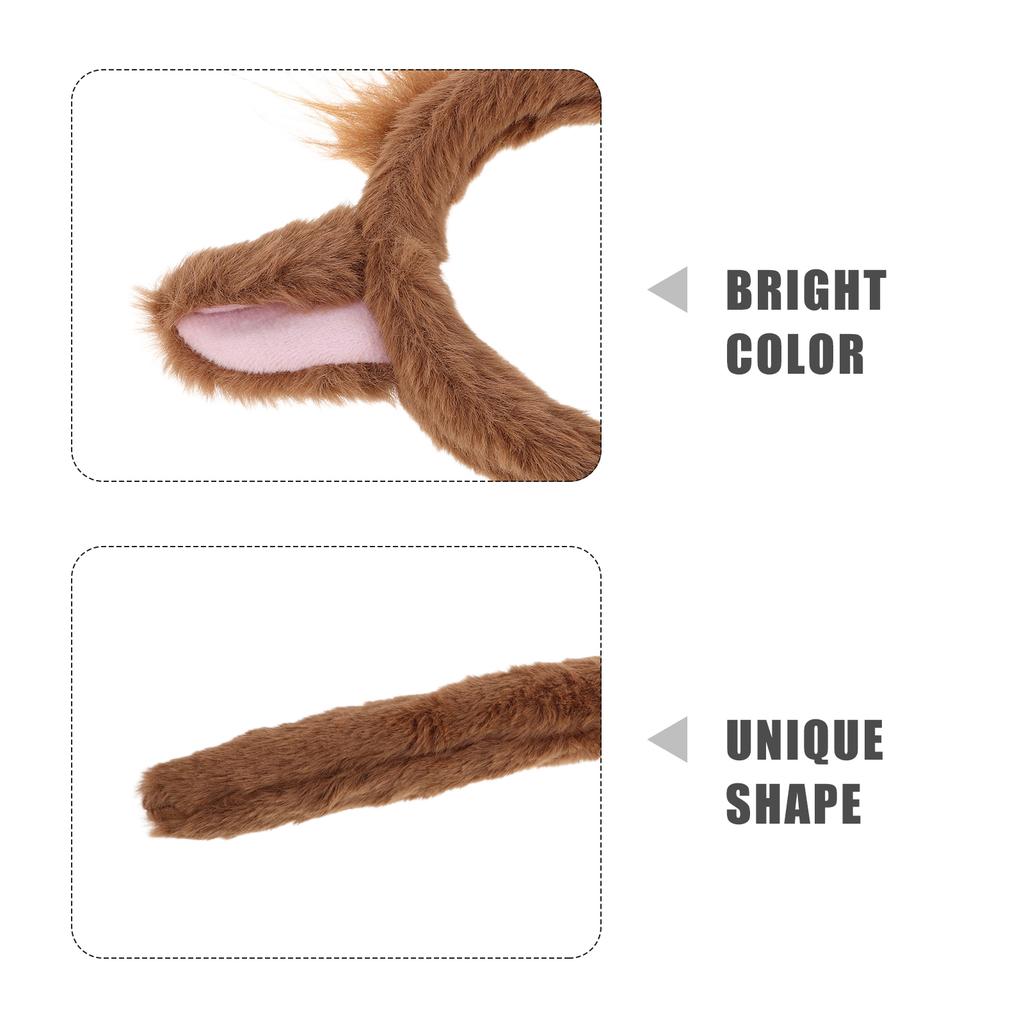 Eichhörnchen Plüschtier Ohren Stirnband Schwanz Nase Set Halloween Party Cosplay Kostüm Verkleidungs Zubehör