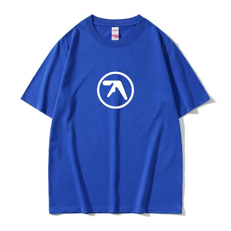 Aphex Twin Logo Print Tshirt Unisex Women Casual Cotton Vintage Short Sleeve T Shirts Male Hip Hop Oversized Tshirts Streetwear