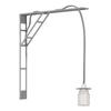 Wall Mounting - Ori Gami - Grey Suspension Cord 100 Cm - E27 Socket - Compatible with Globe/Conical Lampshades Ø35/Ø29.5