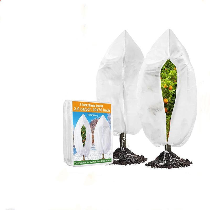 Plant Cover Winter Warm Tree Shrub Protecting Bag Frost Cloth Blankets For Outdoor Plant Freeze Protection Covers With Zipper