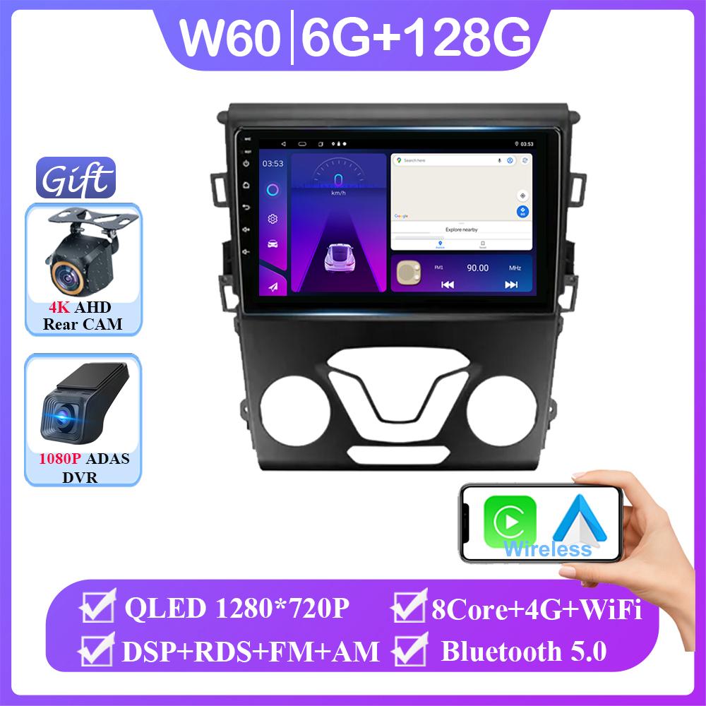 Android 14 For Ford Mondeo 5 Fusion 2012-2019 Auto Radio Stereo Head Unit Carplay Multimedia Video Player Navigation No 2din DVD