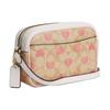 Coach Jamie 20 Classic Monogram Heart Adjustable Shoulder Strap Zipper Closure Crossbody Bag Small Women Crossbody Bag Khaki Pink CO940-IMOTV