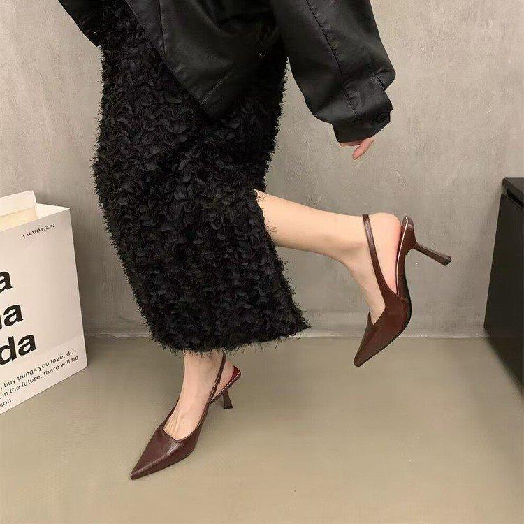 [Yushilai] High-end niche high heels women's spring 2025 new temperament French fairy style sandals