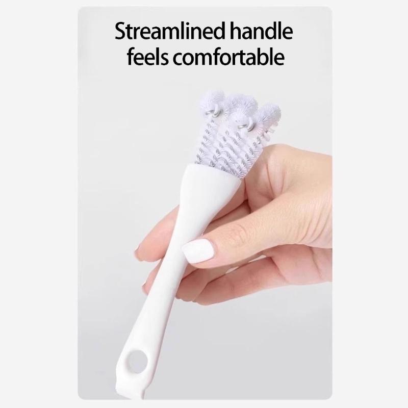 Bird Cage Bath Cleaning Brush Bird Droppings Remover Scrubber Tool Removes Stain From Stone Tires Plastic Handle