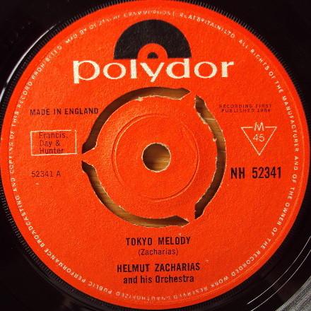 

7inch Record HELMUT ZACHARIAS & HIS ORCHESTRA - Tokyo Melody NH52341 Polydor 1964 UK Pop Used