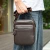 Leather Shoulder Bag for Men with A High-end Feel, Top Layer Cowhide Vertical Design for Business Commuting, Men's Casual Crossbody Bag, Men's Bag