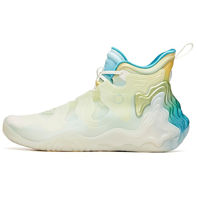 

new Anta Star Mountain High Top Basketball Shoes Men s White Blue 39