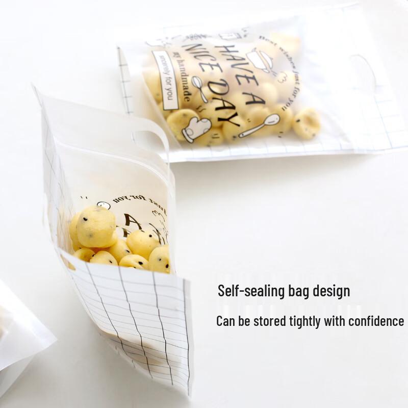 Cartoon Self-Sealing Food Packaging Bags, 50-Pack