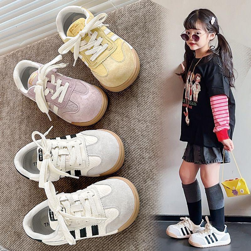 Autumn 2025 Kids' Sneakers: Korean Fashion Girls' Forrest Gump Style, Medium & Large Sizes, German Training & Casual Shoes