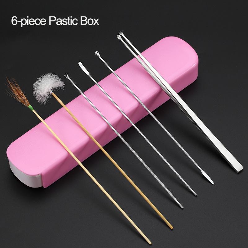 

20pc Ear Pick Set Ear Canal Cleaning Massager Goose Feather Stick Earpick Stainless Steel Ear Wax Pickers Wax Remover Cleaner