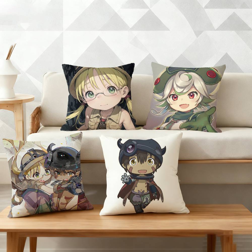 Anime MMade In Abyss Pillow Case Pattern Printed Pillowcase For Living Room Sofa Cushion Cover