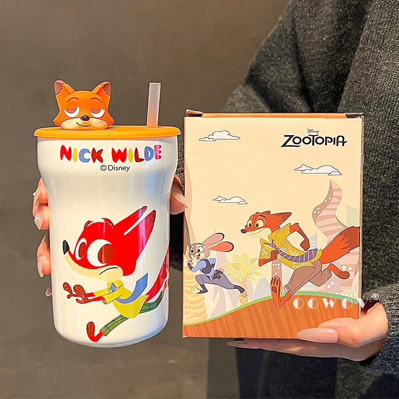

WJ Zootopia Ceramic Mug with Lid and Straw 540ml