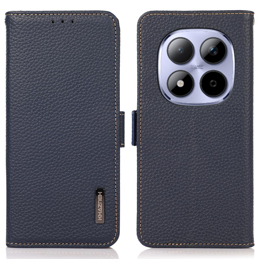 KHAZNEH pro Xiaomi Redmi Note 15 Pro 5G (Globální) Pouzdro na telefon Kryt z pravé hovězí kůže Blokování RFID
