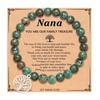 Purple Agate & African Turquoise Lapis Lazuli Tree of Life Beaded Bracelet - Christmas Gift