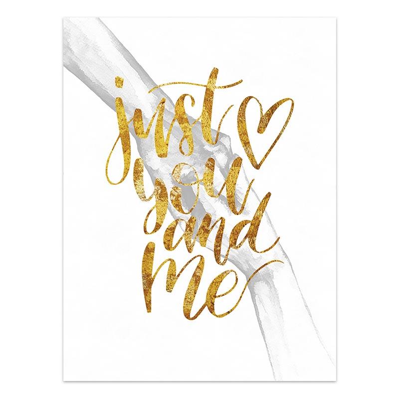 Black and White Love Holding Hands Canvas Painting Nordic Posters and Prints Wall Art Pictures Living Room Family Home Decor