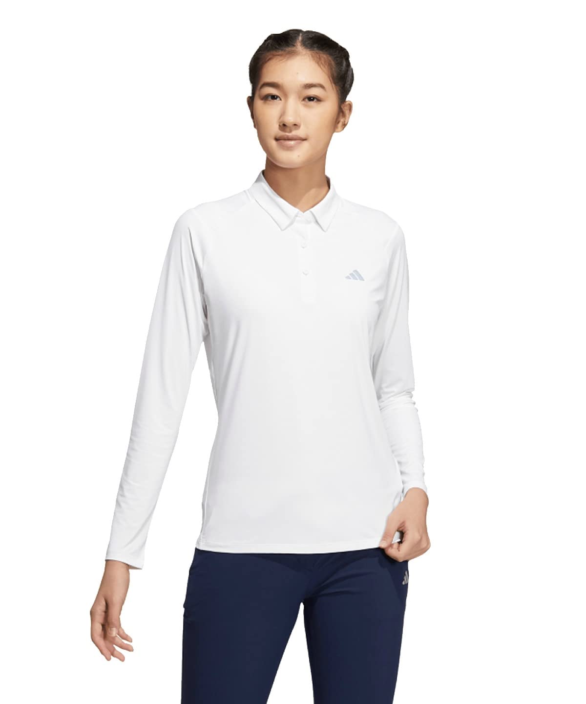 

Adidas Стрейч Легкая Рубашка с Длинным Рукавом на Пуговицах EAU23 Модель Adidas 2023 Япония Аутентичная M Белая Женская Весна/Лето