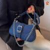 Premium Feeling Cowboy Canvas Bag Women 2025 New Hundred Chain Armpit Shoulder Bag