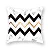 Marble Sofa Decoration Gold Black Geometric Cushion Cover Sofa Stripe Bedroom Living Room Throw Pillow Cover