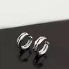 Jednoduché geometrické kruhové náušnice pro muže Hip Hop Trend Šperky Dárky