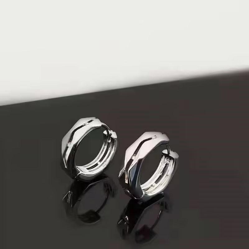 Simple Geometric Hoop Earrings For Men Hip Hop Trend Jewelry Gifts