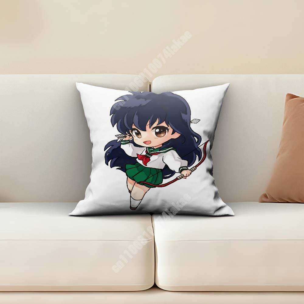 Inuyasha Kikyo Higurashi Kagome Pillow Cover Cushion Case Sofa Couch Modern Apartment Decor Family Furnishing