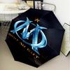 1PC Mar-seille With Pride Emblem Printed Umbrella Folding umbrella, automatic umbrella 8-Frame for Travel, camping Fan gifts Christmas Gifts