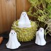 3pcs Resin Halloween Ghost Decor Set Cartoon Ghost Figurine Floral Haunting Ornaments  Flowerpot