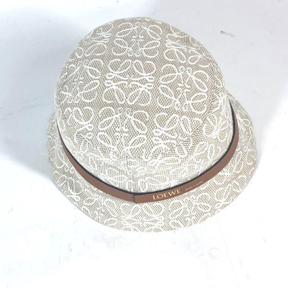 LOEWE K820HB1X41 Anagram jacquard logo Bucket hat bob hat BeigeBased Unused