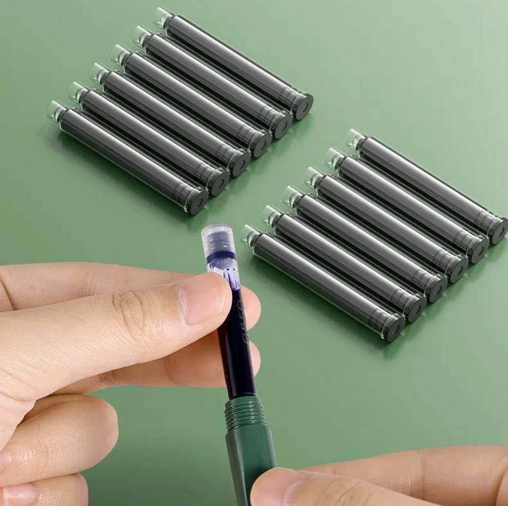 OASO A016 Sealed Press Fountain Pen Automatic Press Student Writing Pen Calligraphy 0.5mm Office Replaceable Cartridge Ink Gift