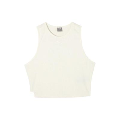 Gato de Toalha Tanque Confortável Casual Sem Mangas Top Feminino Branco 684356-65