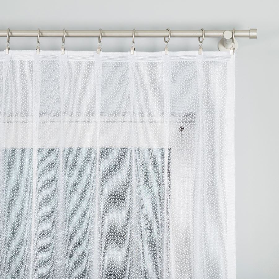 Violetta - Ready-made Curtain with Undercut - White - Classic Pattern - 250x120