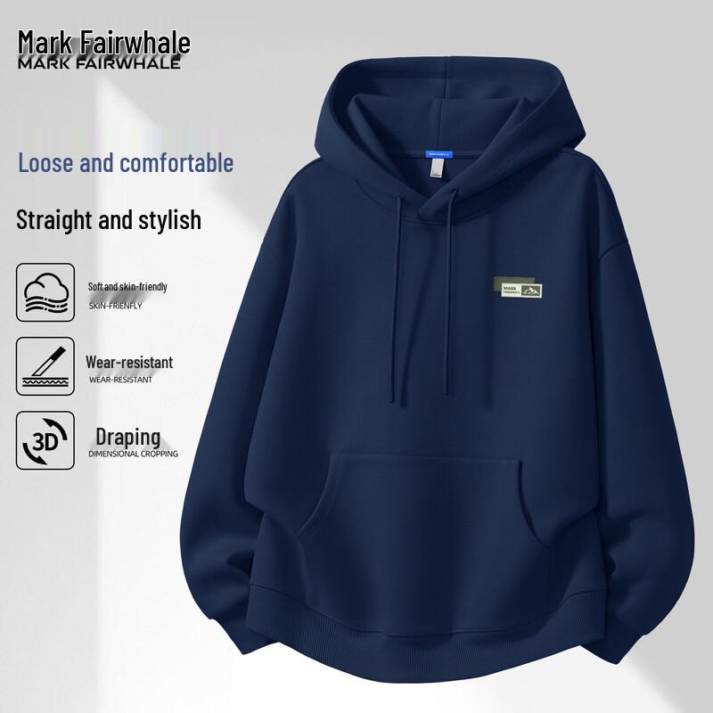 Mark Fairwhale Men's American Retro Casual Hooded Sweatshirt