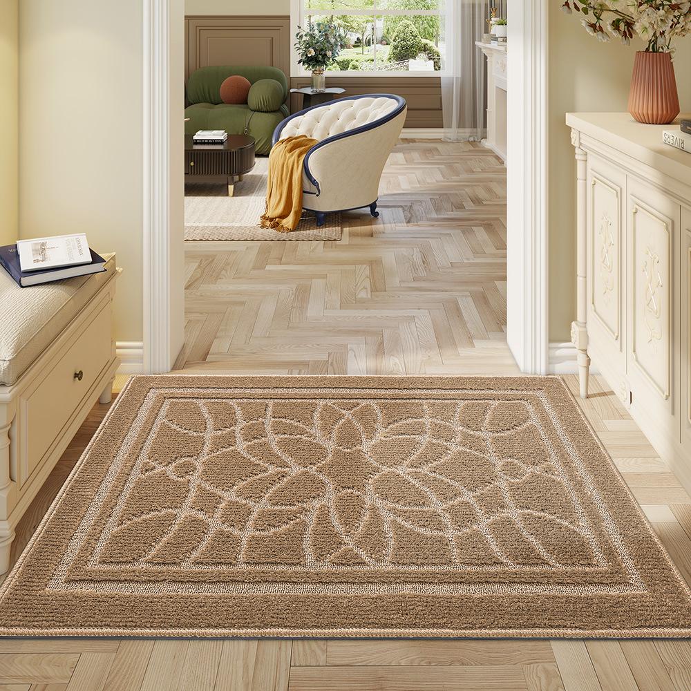 Einfache Fußmatten für Haushalt Einfarbig Polypropylen Eingangstürmatten Staubabweisende Fußmatten